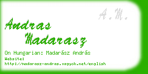 andras madarasz business card