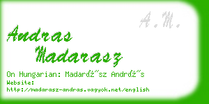 andras madarasz business card